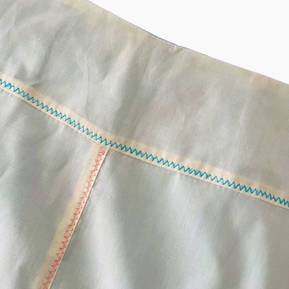 90s Y2k Beverly Mehe Canary Embroidered Skirt - Picture 5 of 10